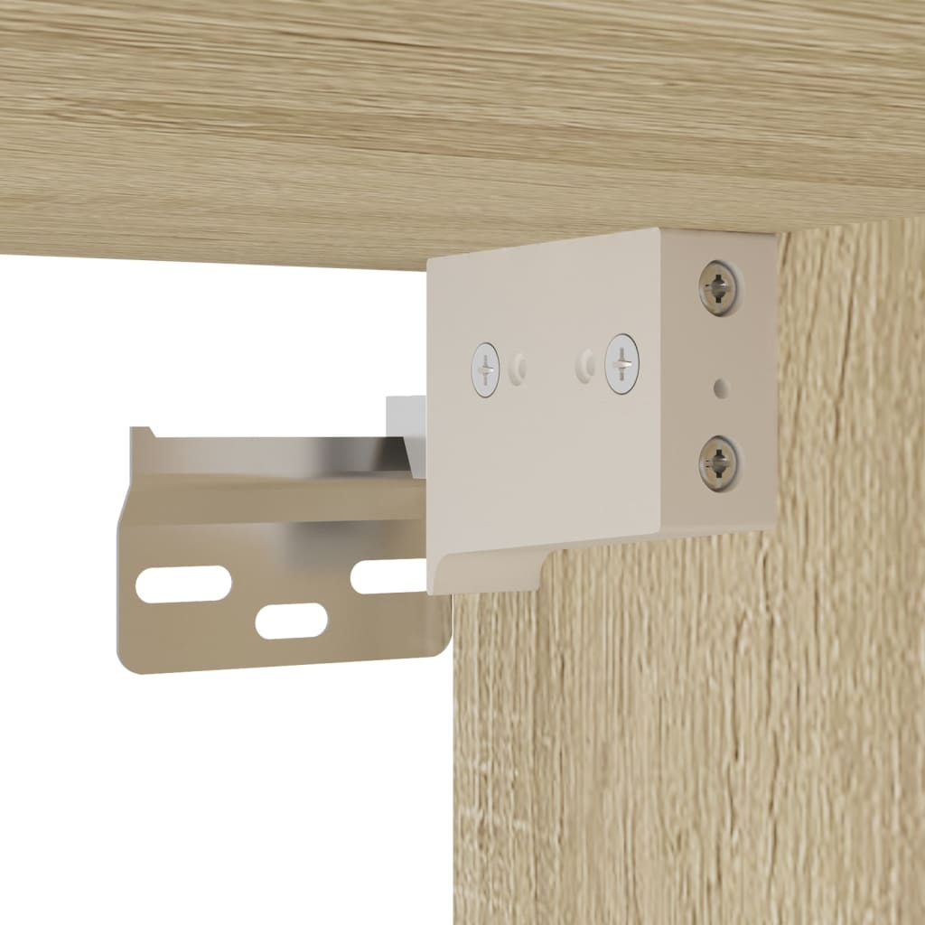 3-delige Badkamerkastenset bewerkt hout sonoma eikenkleurig is nu te koop bij PeponiXL, paradijselijk wonen!