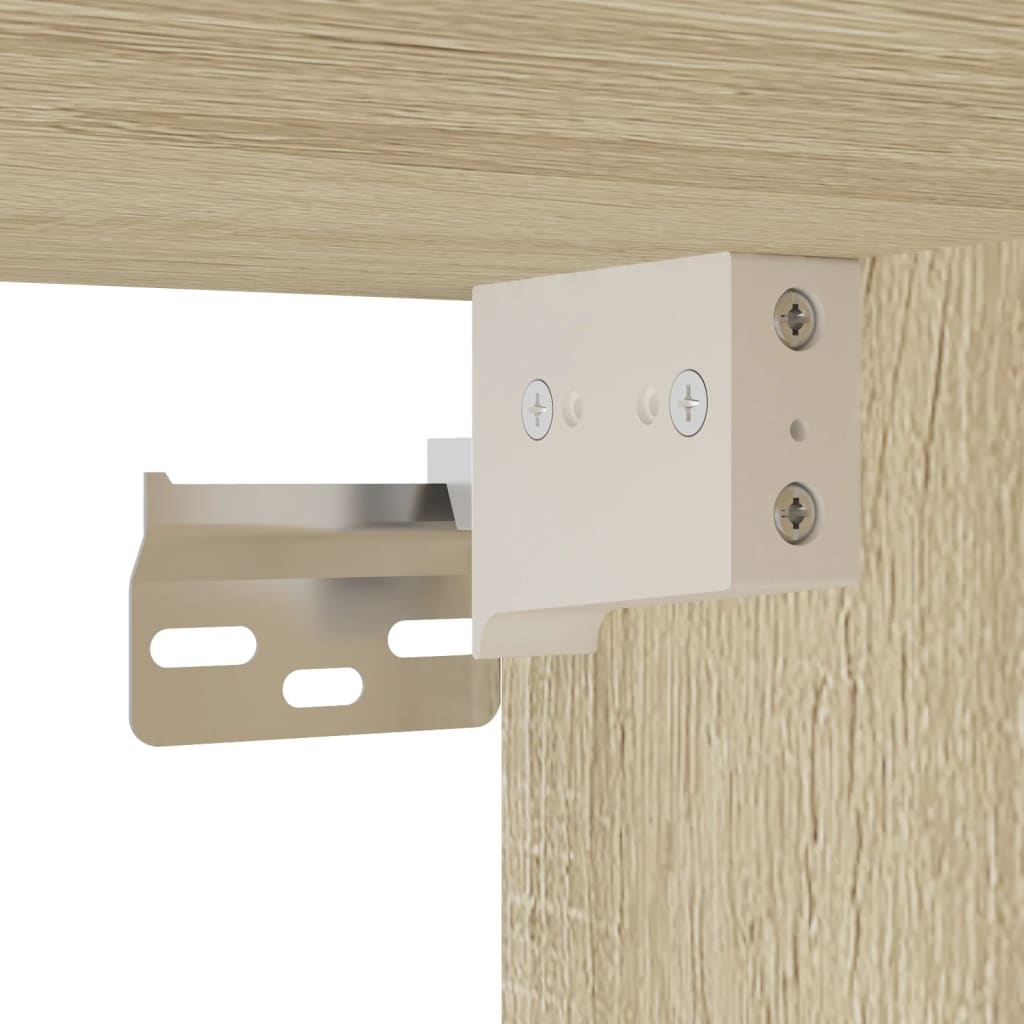 3-delige Badkamermeubelset bewerkt hout sonoma eikenkleurig is nu te koop bij PeponiXL, paradijselijk wonen!