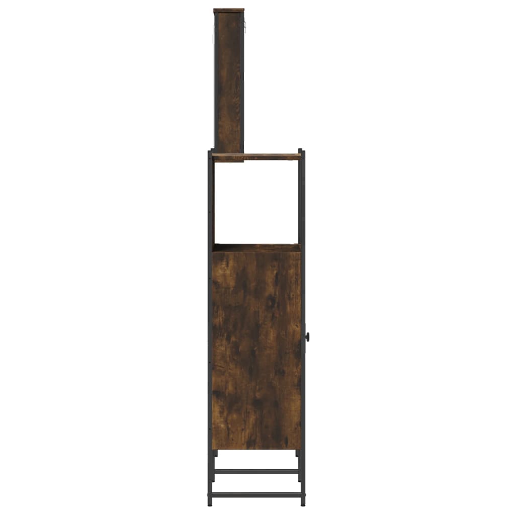 3-delige Badkamermeubelset bewerkt hout gerookt eikenkleurig is nu te koop bij PeponiXL, paradijselijk wonen!