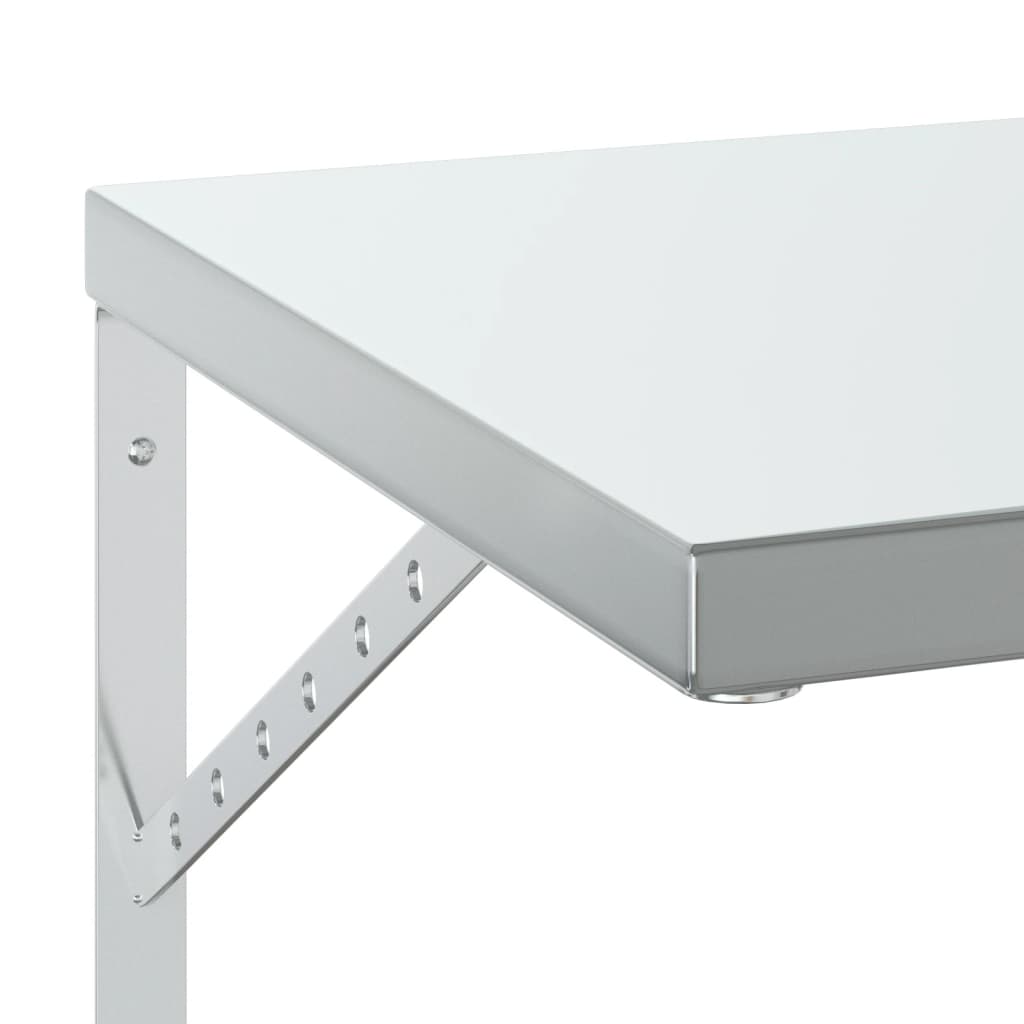 Wandschappen 2 st 75x40 cm roestvrijstaal zilverkleurig is nu te koop bij PeponiXL, paradijselijk wonen!