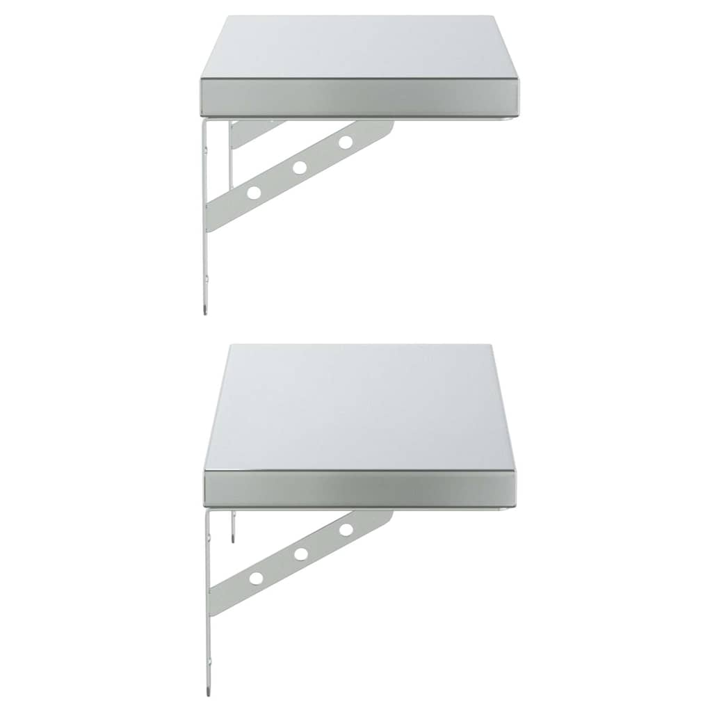 Wandschappen 2 st 50x23,5 cm roestvrijstaal zilverkleurig is nu te koop bij PeponiXL, paradijselijk wonen!