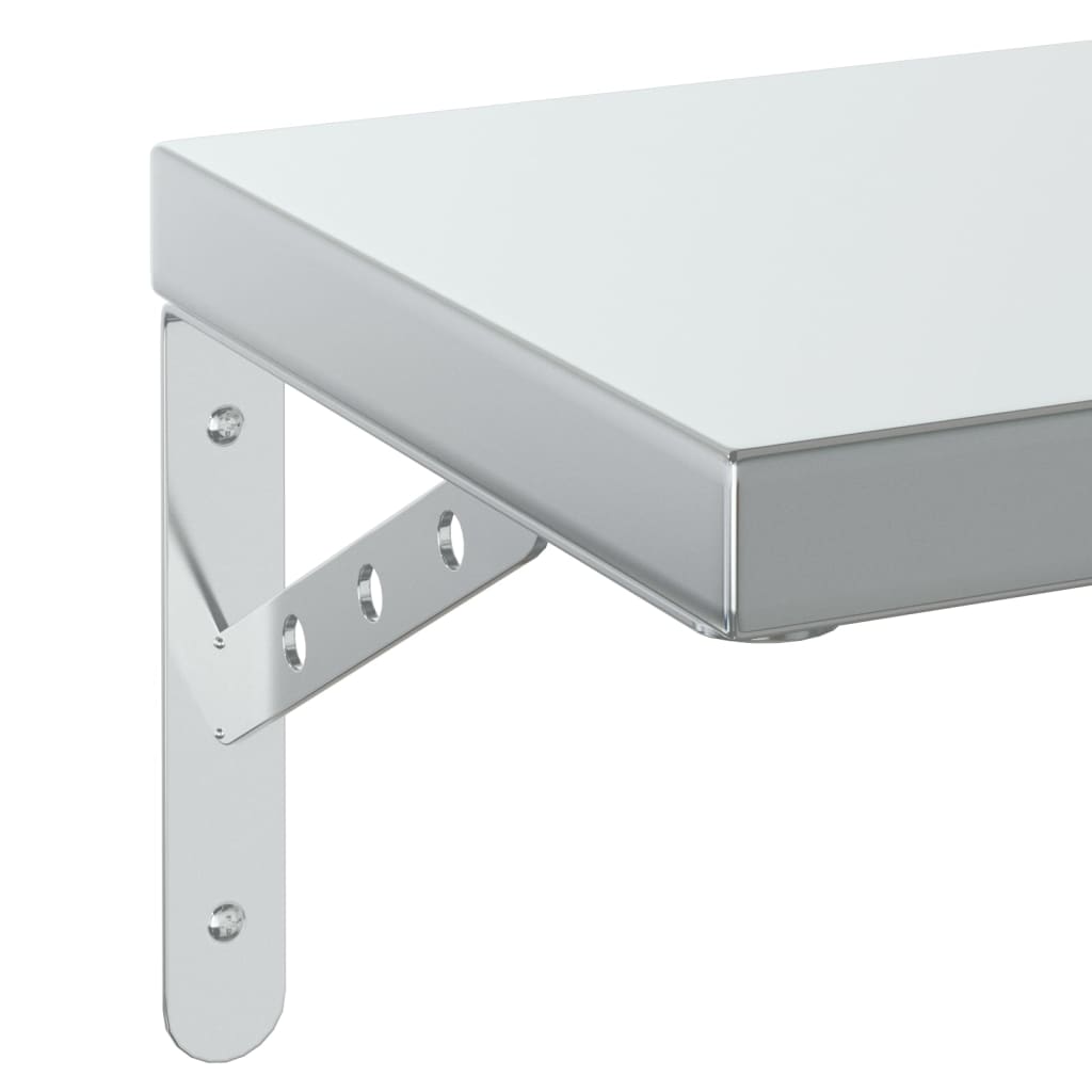 Wandschappen 2 st 50x23,5 cm roestvrijstaal zilverkleurig is nu te koop bij PeponiXL, paradijselijk wonen!