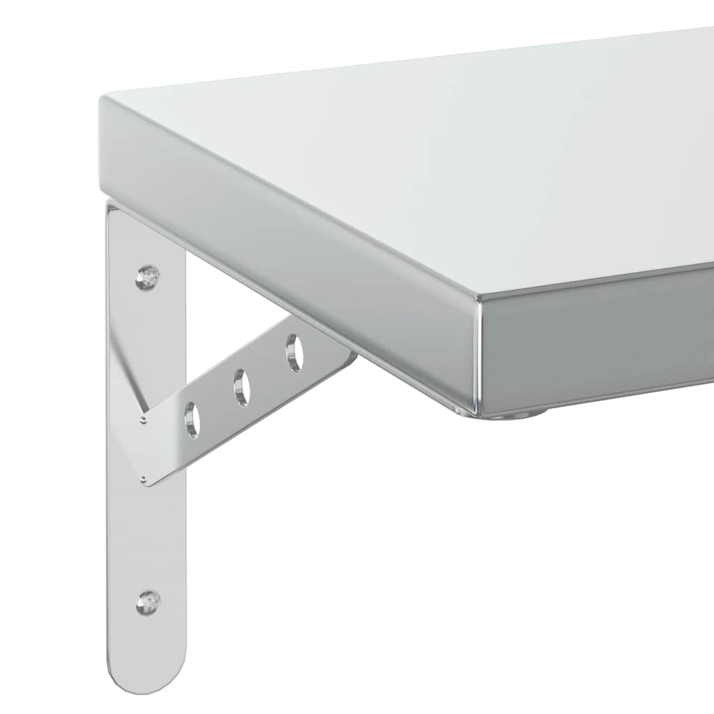 Wandschappen 2 st 50x23,5 cm roestvrijstaal zilverkleurig is nu te koop bij PeponiXL, paradijselijk wonen!