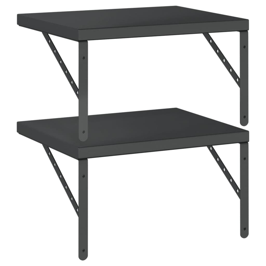 Wandschappen 2 st 50x40 cm roestvrijstaal zwart is nu te koop bij PeponiXL, paradijselijk wonen!