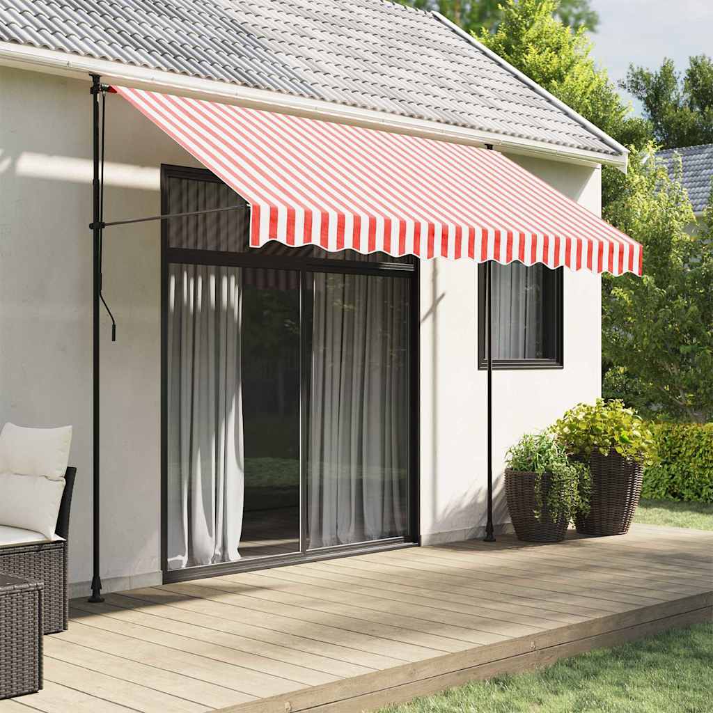 Vervangingsdoek voor luifel gestreept 3x2,5 m rood en wit is nu te koop bij PeponiXL, paradijselijk wonen!