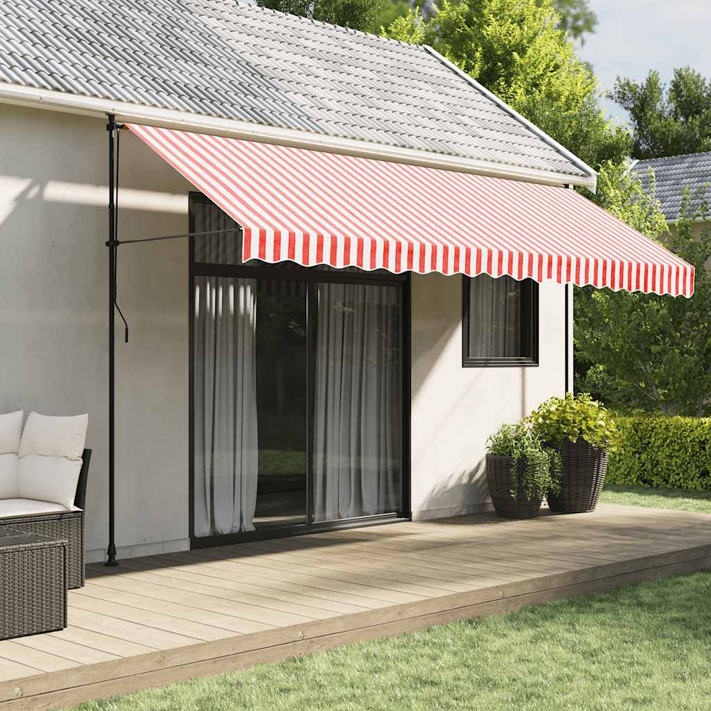 Vervangingsdoek voor luifel gestreept 4,5x3,5 m rood en wit is nu te koop bij PeponiXL, paradijselijk wonen!