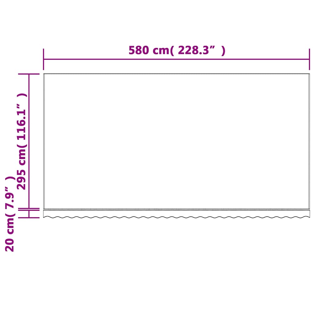 Vervangingsdoek voor luifel gestreept 6x3 m meerkleurig is nu te koop bij PeponiXL, paradijselijk wonen!