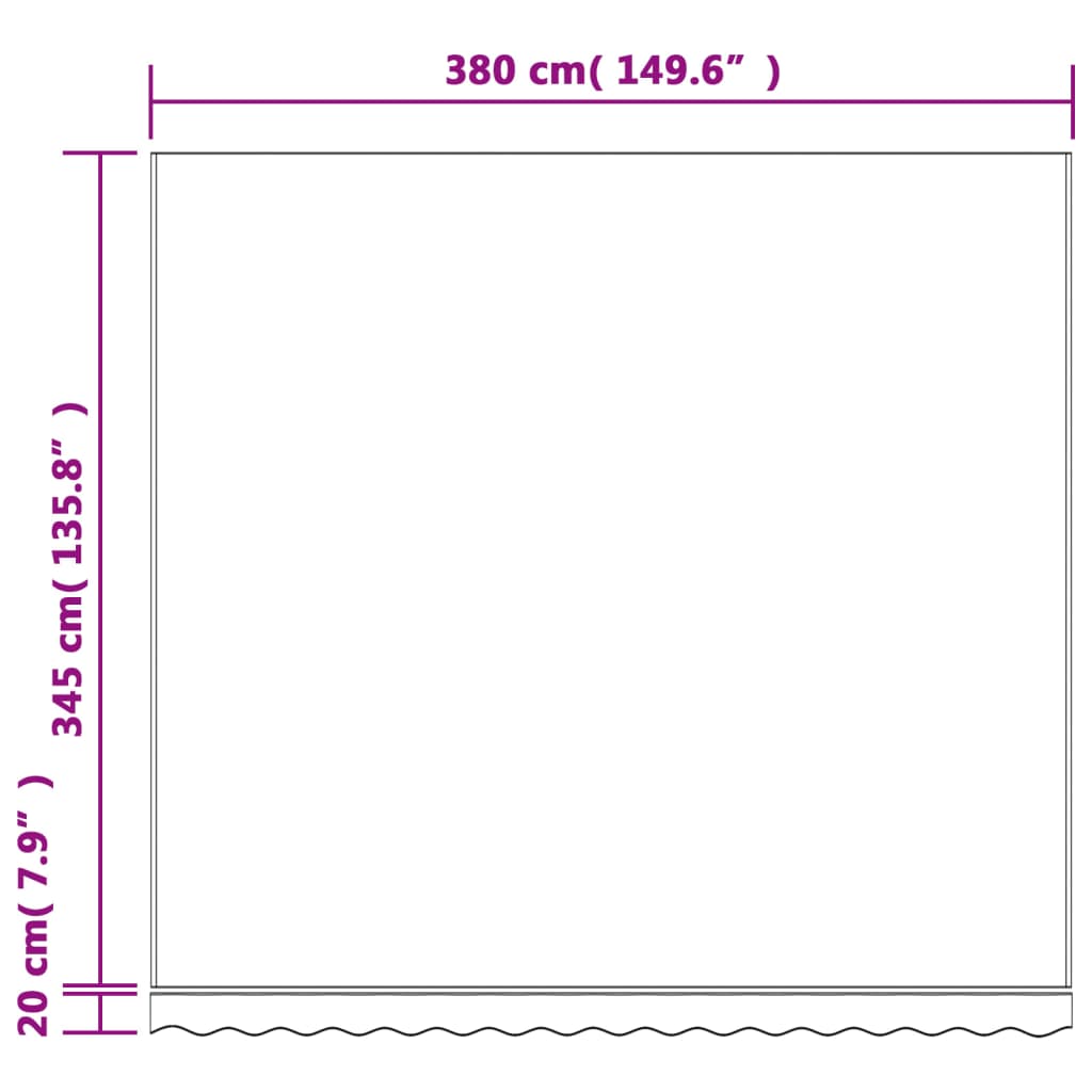 Vervangingsdoek voor luifel gestreept 4x3,5 m meerkleurig is nu te koop bij PeponiXL, paradijselijk wonen!