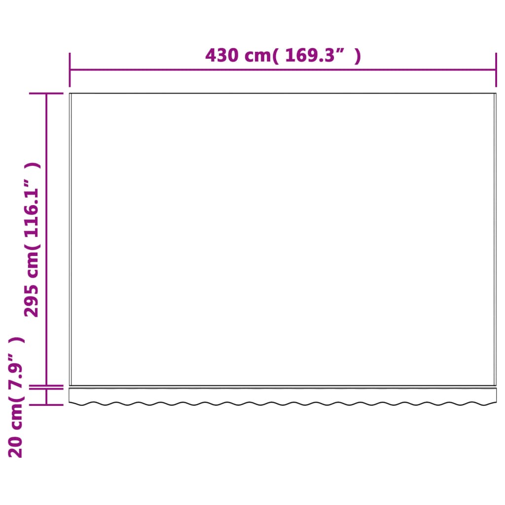 Vervangingsdoek voor luifel gestreept 4,5x3 m meerkleurig is nu te koop bij PeponiXL, paradijselijk wonen!