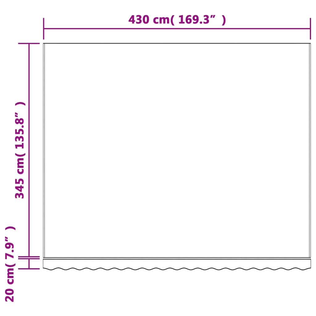 Vervangingsdoek voor luifel gestreept 4,5x3,5 m meerkleurig is nu te koop bij PeponiXL, paradijselijk wonen!