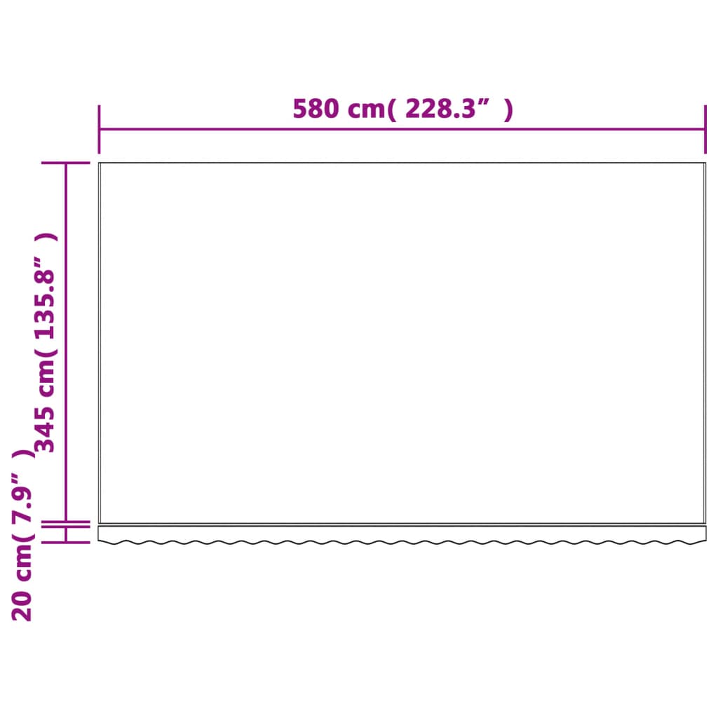 Vervangingsdoek voor luifel gestreept 6x3,5 m meerkleurig is nu te koop bij PeponiXL, paradijselijk wonen!