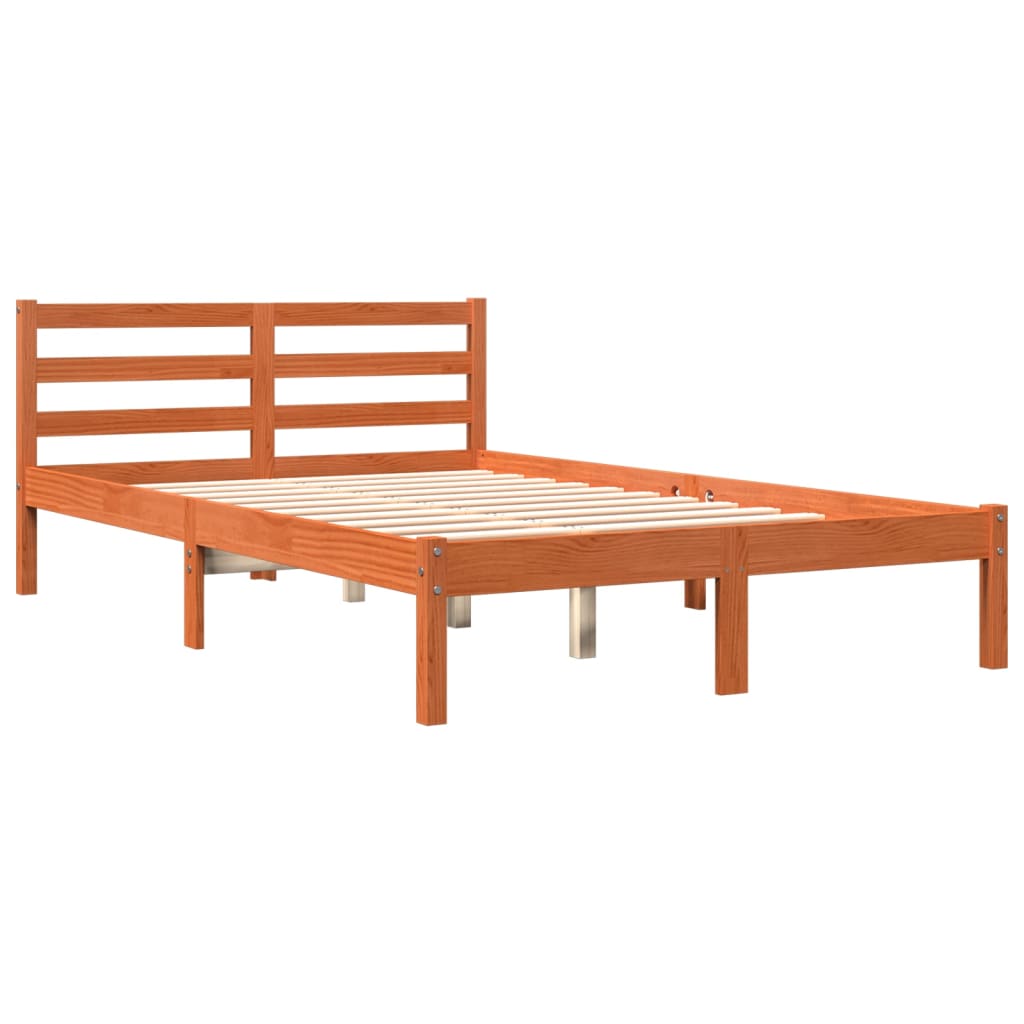Bedframe zonder matras massief grenenhout wasbruin 150x200 cm is nu te koop bij PeponiXL, paradijselijk wonen!
