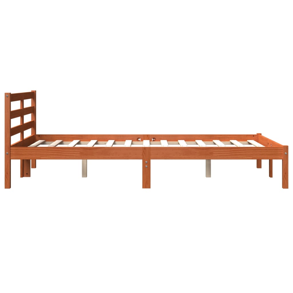 Bedframe zonder matras massief grenenhout wasbruin 150x200 cm is nu te koop bij PeponiXL, paradijselijk wonen!