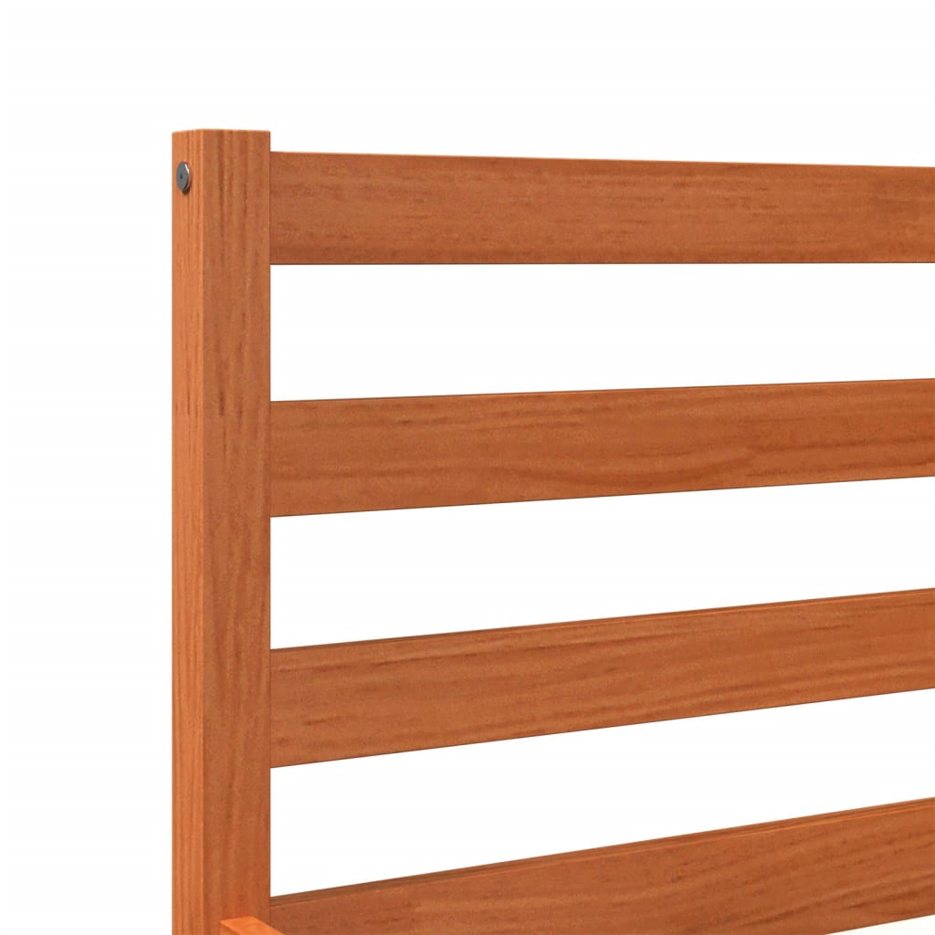Bedframe zonder matras massief grenenhout wasbruin 200x200 cm is nu te koop bij PeponiXL, paradijselijk wonen!