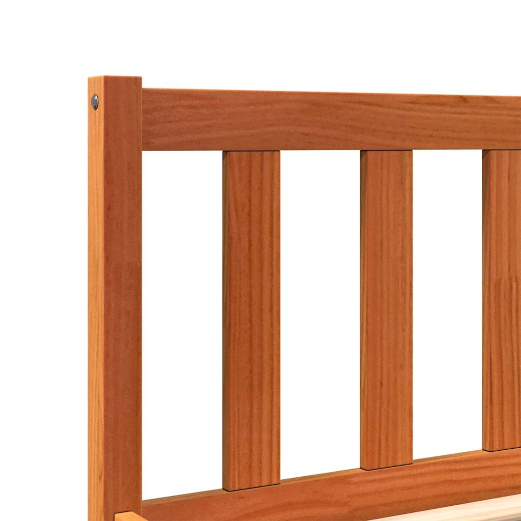 Bedframe zonder matras massief grenenhout wasbruin 100x200 cm is nu te koop bij PeponiXL, paradijselijk wonen!