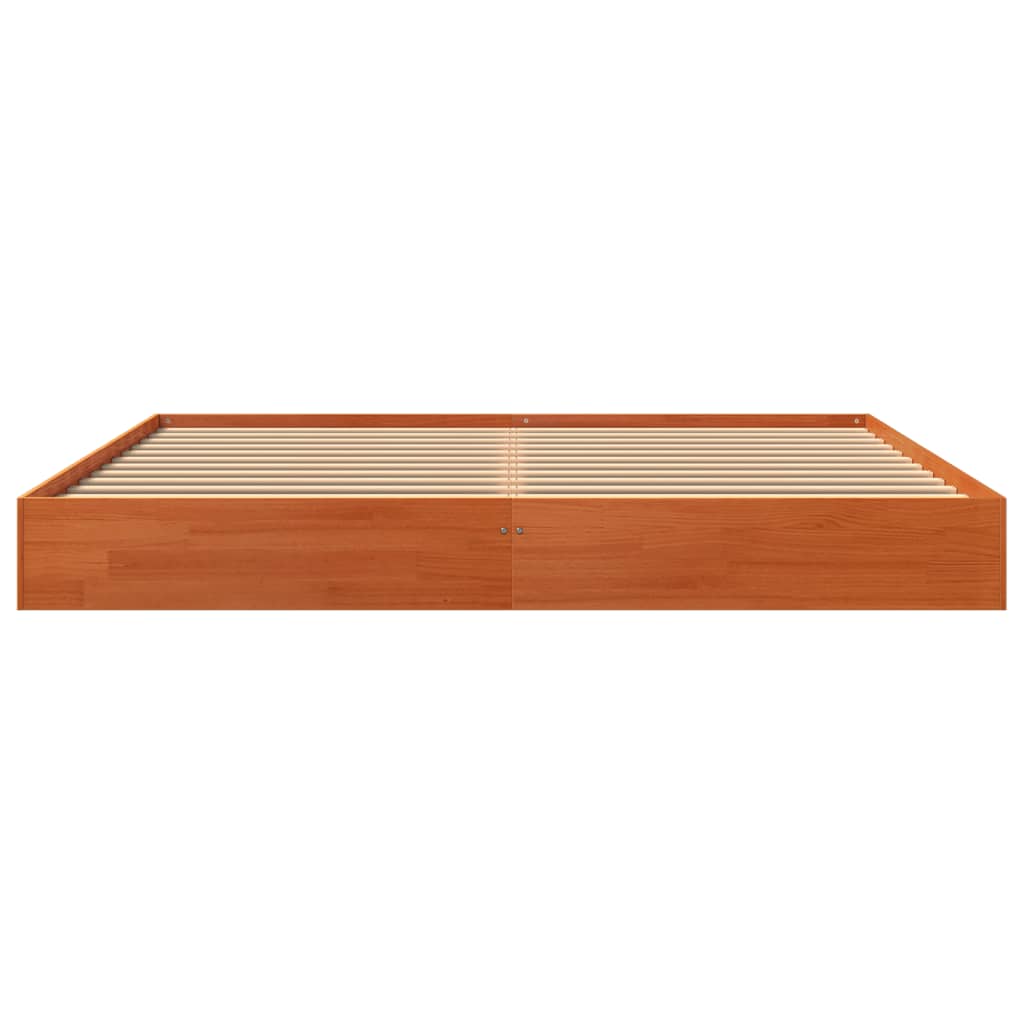 Bedframe zonder matras massief grenenhout wasbruin 180x200 cm is nu te koop bij PeponiXL, paradijselijk wonen!