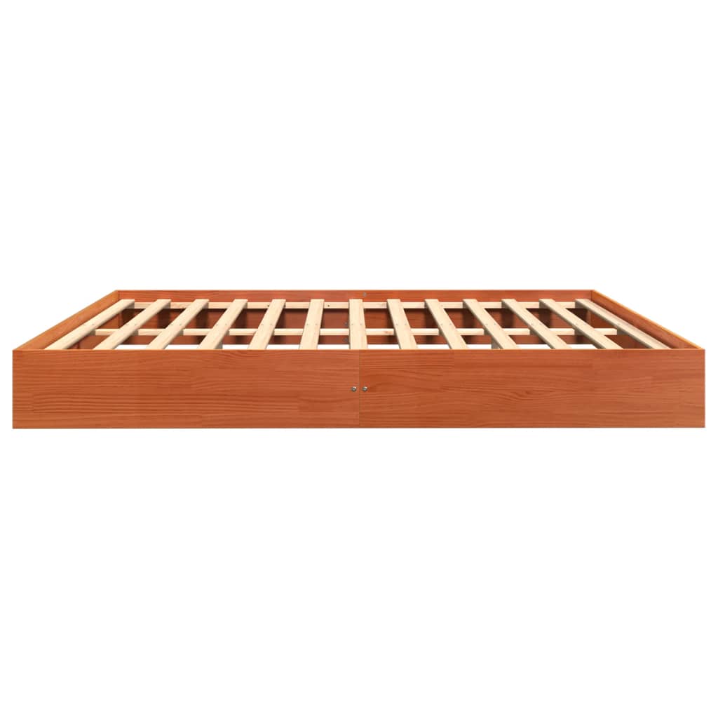 Bedframe zonder matras massief grenenhout wasbruin 180x200 cm is nu te koop bij PeponiXL, paradijselijk wonen!
