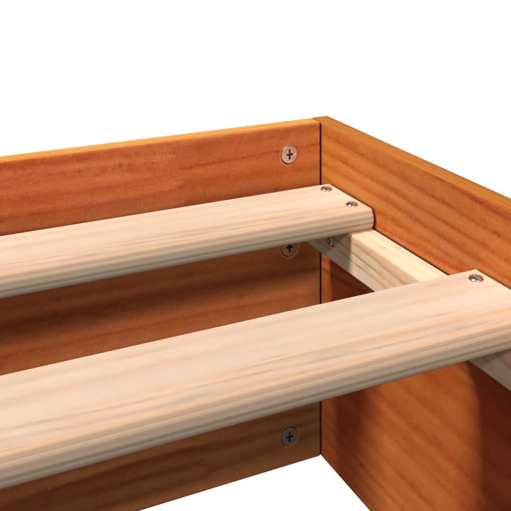 Bedframe zonder matras massief grenenhout wasbruin 180x200 cm is nu te koop bij PeponiXL, paradijselijk wonen!
