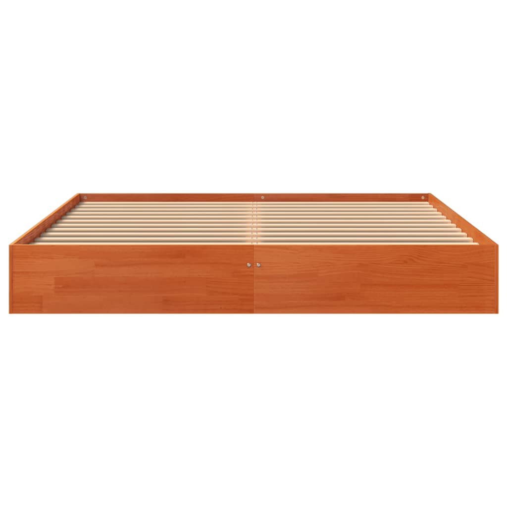 Bedframe zonder matras massief grenenhout wasbruin 160x200 cm is nu te koop bij PeponiXL, paradijselijk wonen!