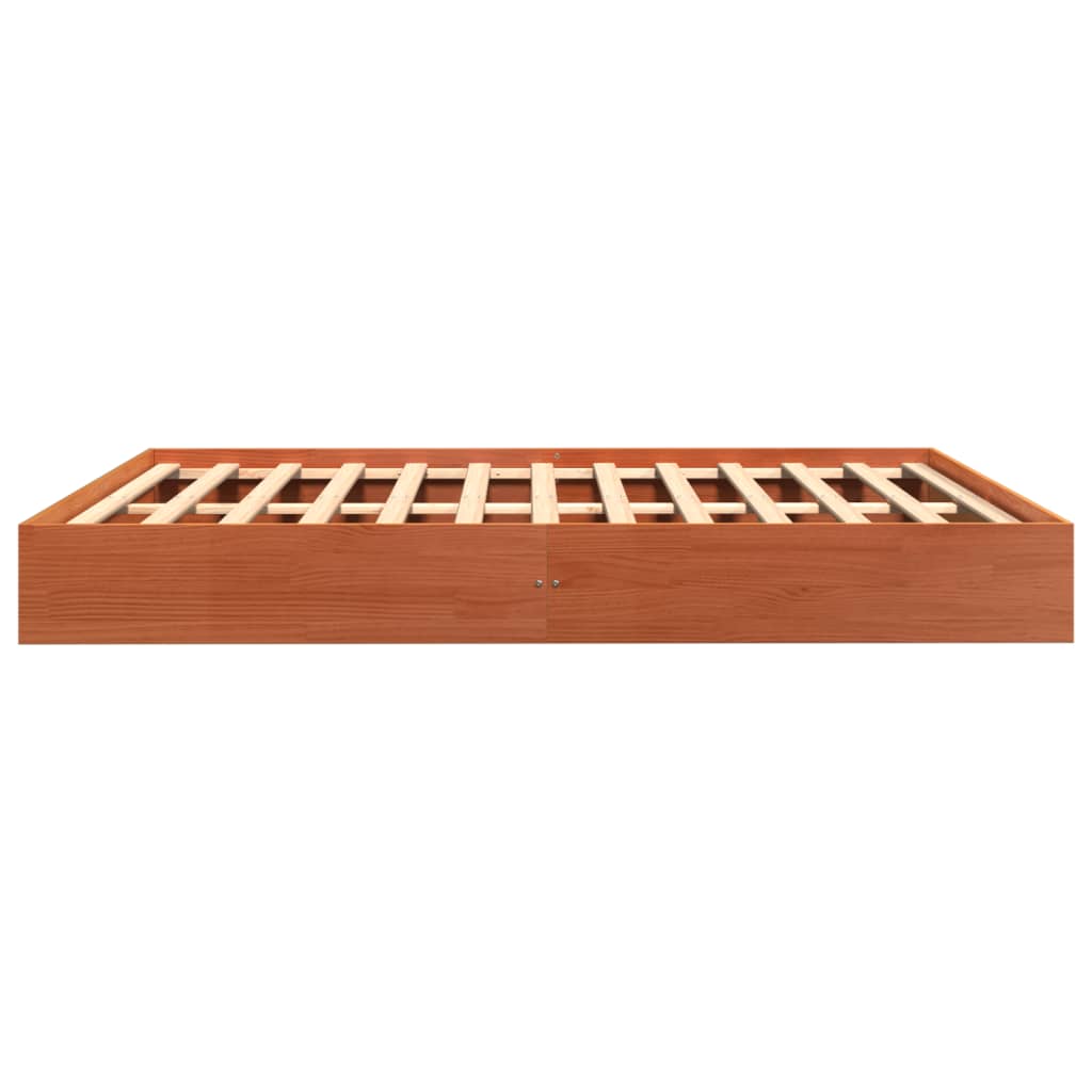 Bedframe zonder matras massief grenenhout wasbruin 160x200 cm is nu te koop bij PeponiXL, paradijselijk wonen!