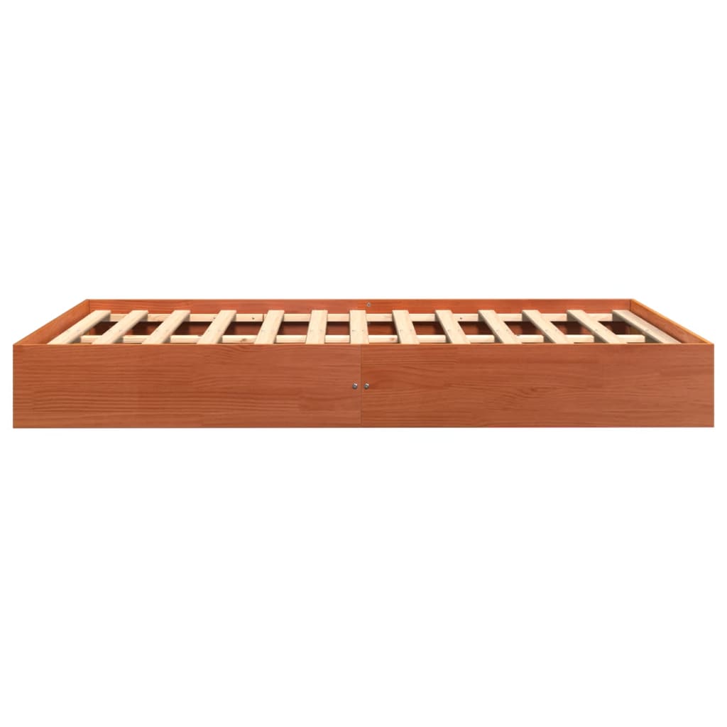 Bedframe zonder matras massief grenenhout wasbruin 120x200 cm is nu te koop bij PeponiXL, paradijselijk wonen!