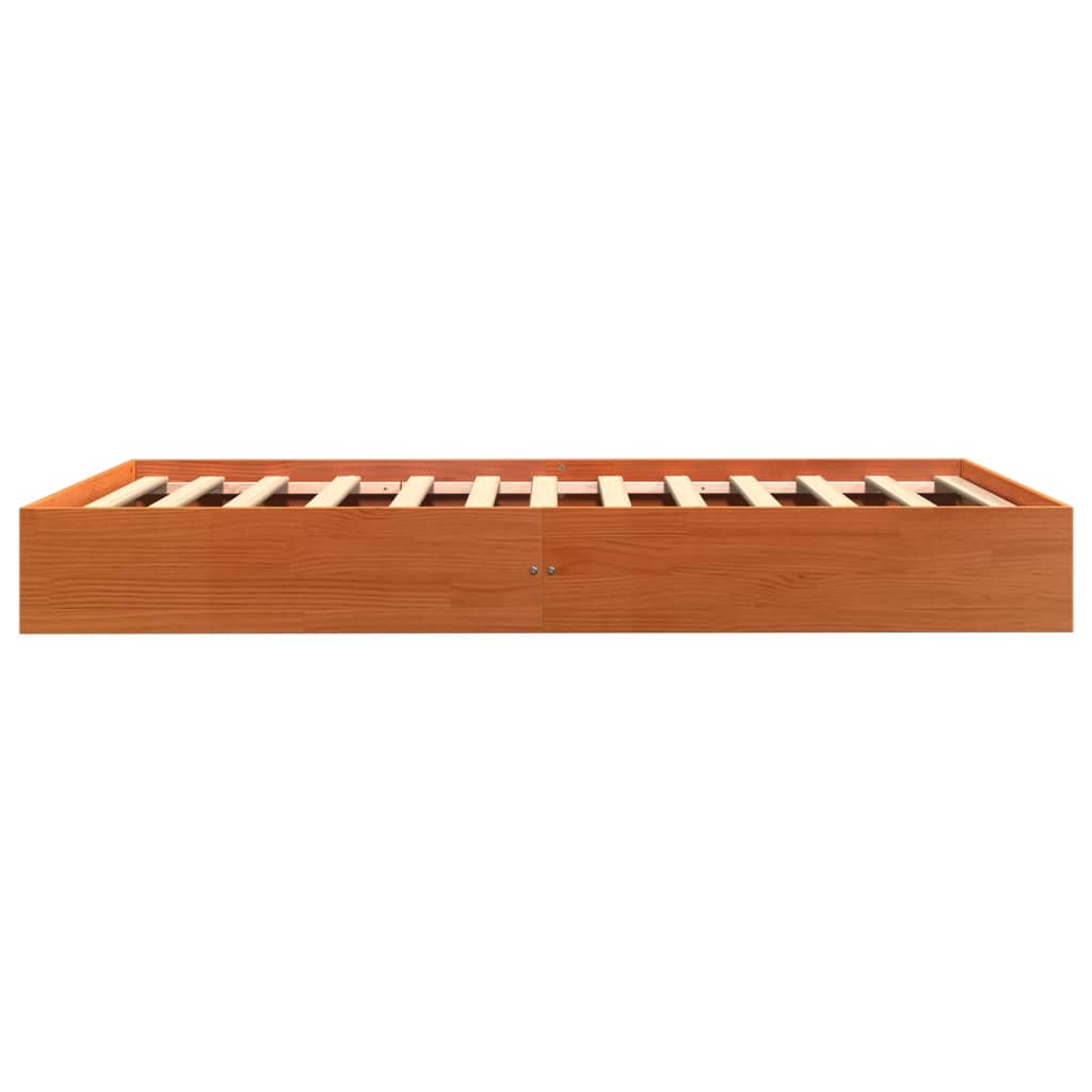 Bedframe zonder matras massief grenenhout wasbruin 75x190 cm is nu te koop bij PeponiXL, paradijselijk wonen!