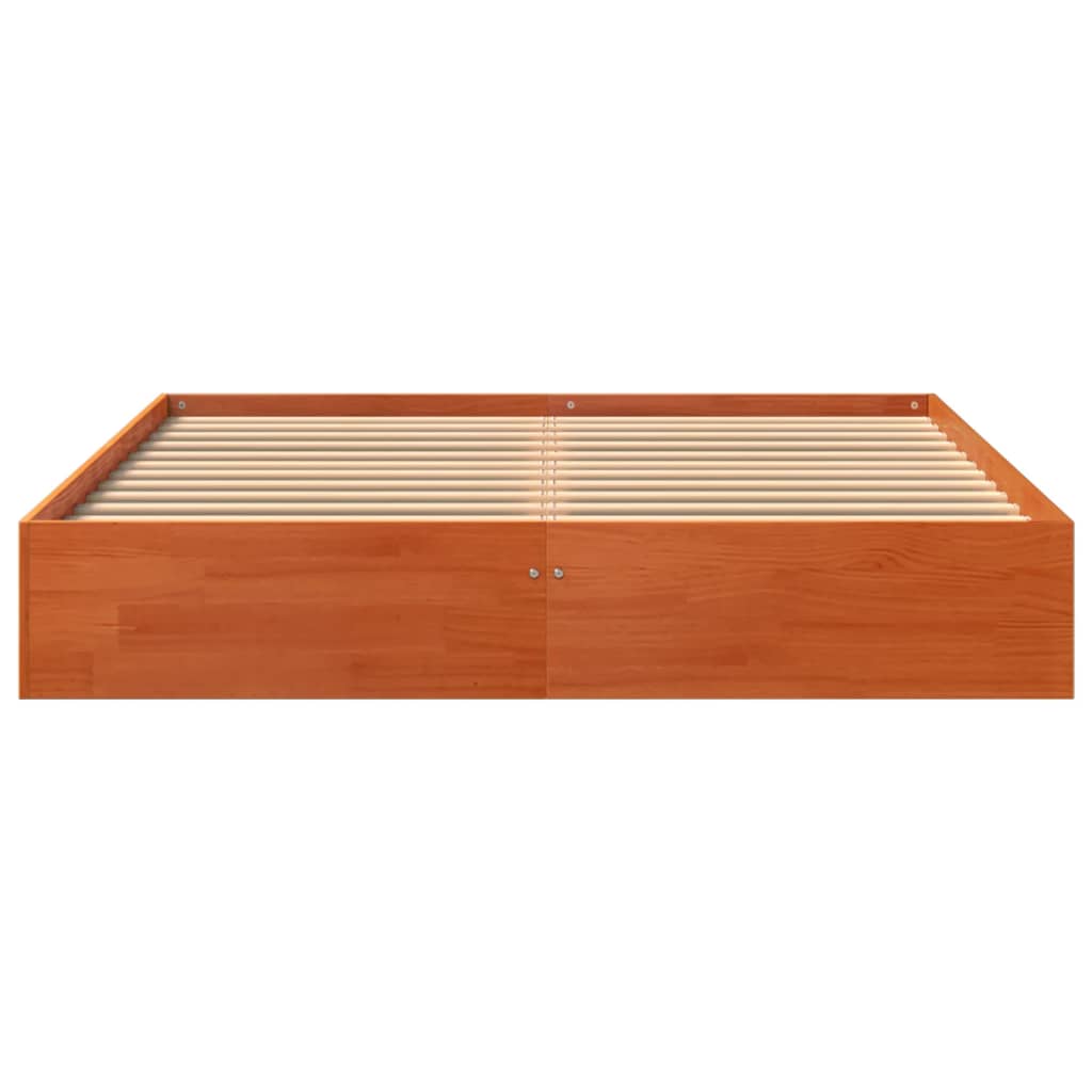 Bedframe zonder matras massief grenenhout wasbruin 120x190 cm is nu te koop bij PeponiXL, paradijselijk wonen!