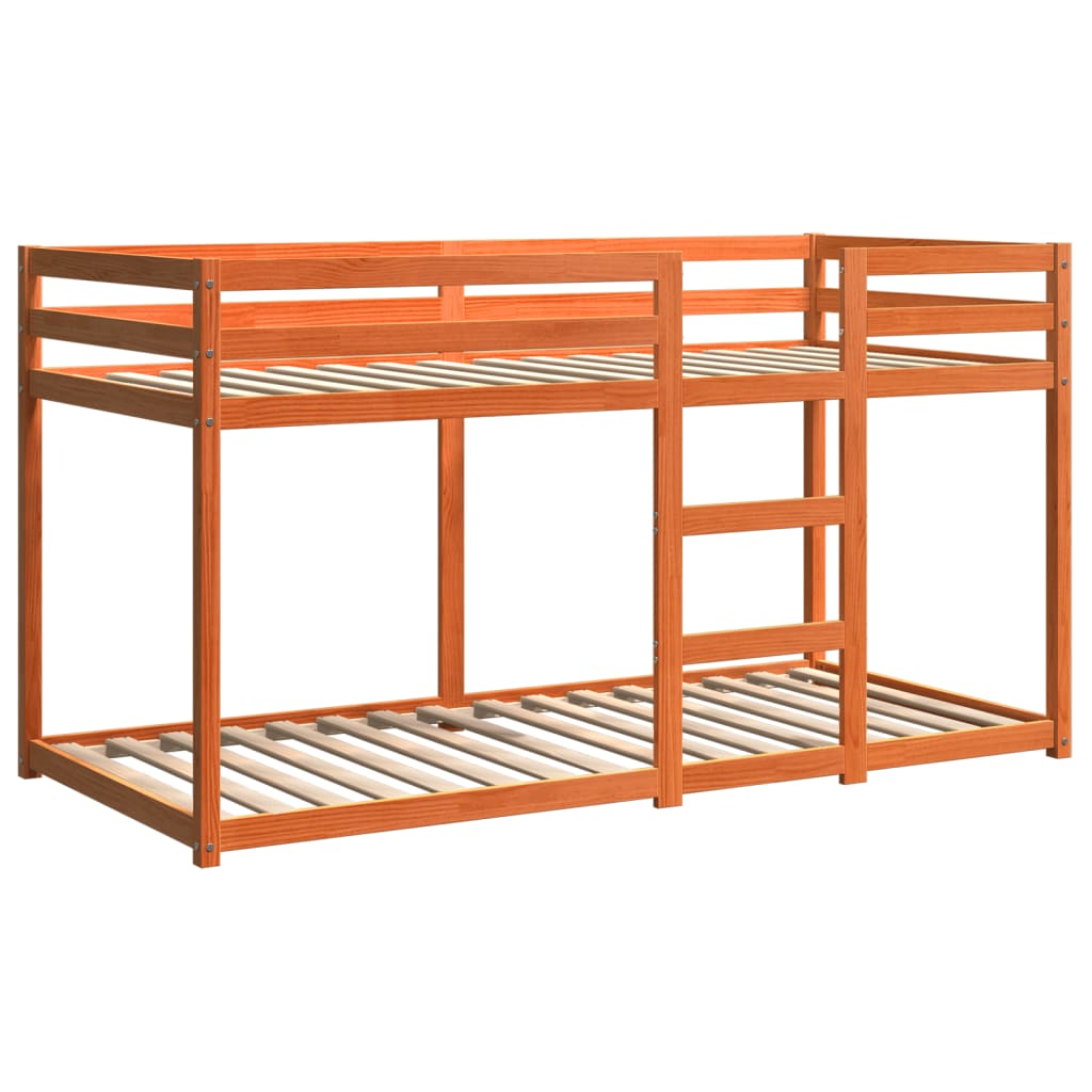 Stapelbed massief grenenhout wasbruin 75x190 cm is nu te koop bij PeponiXL, paradijselijk wonen!