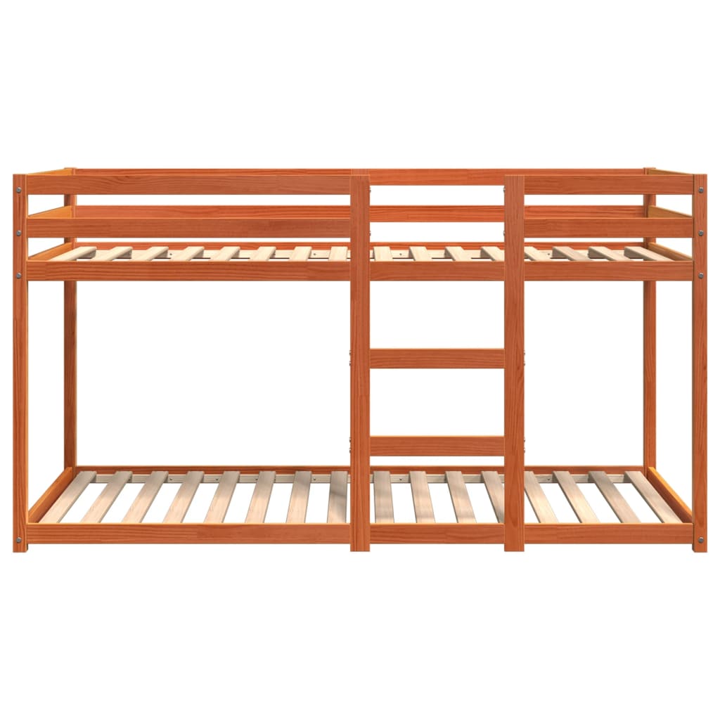 Stapelbed massief grenenhout wasbruin 75x190 cm is nu te koop bij PeponiXL, paradijselijk wonen!