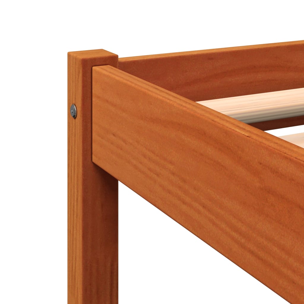 Bedframe zonder matras massief grenenhout wasbruin 90x190 cm is nu te koop bij PeponiXL, paradijselijk wonen!
