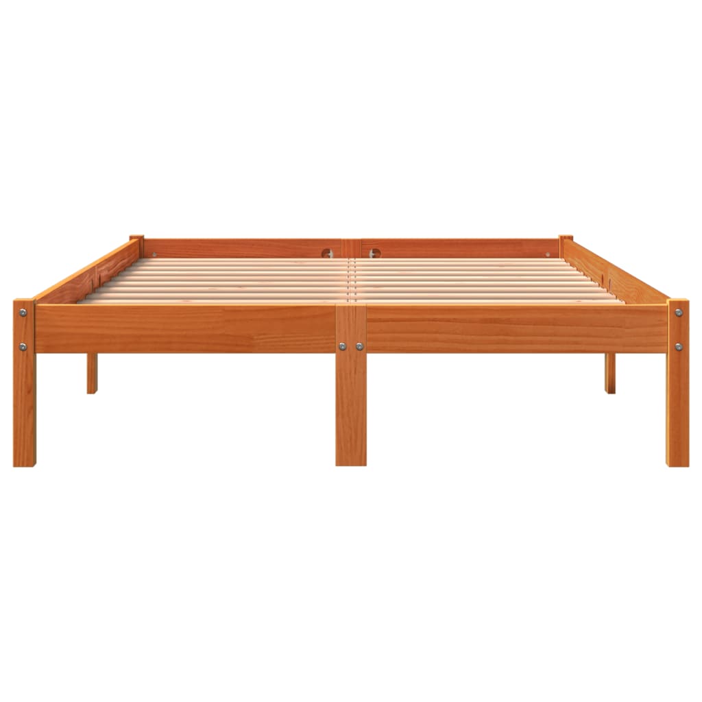 Bedframe zonder matras massief grenenhout wasbruin 120x190 cm is nu te koop bij PeponiXL, paradijselijk wonen!