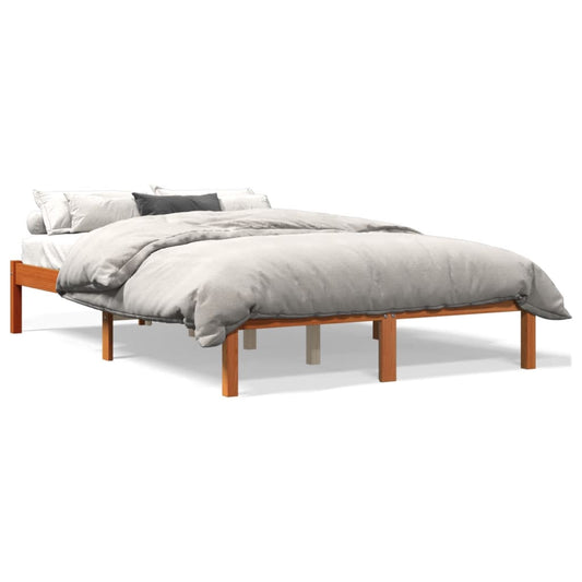 Bedframe zonder matras massief grenenhout wasbruin 120x200 cm is nu te koop bij PeponiXL, paradijselijk wonen!