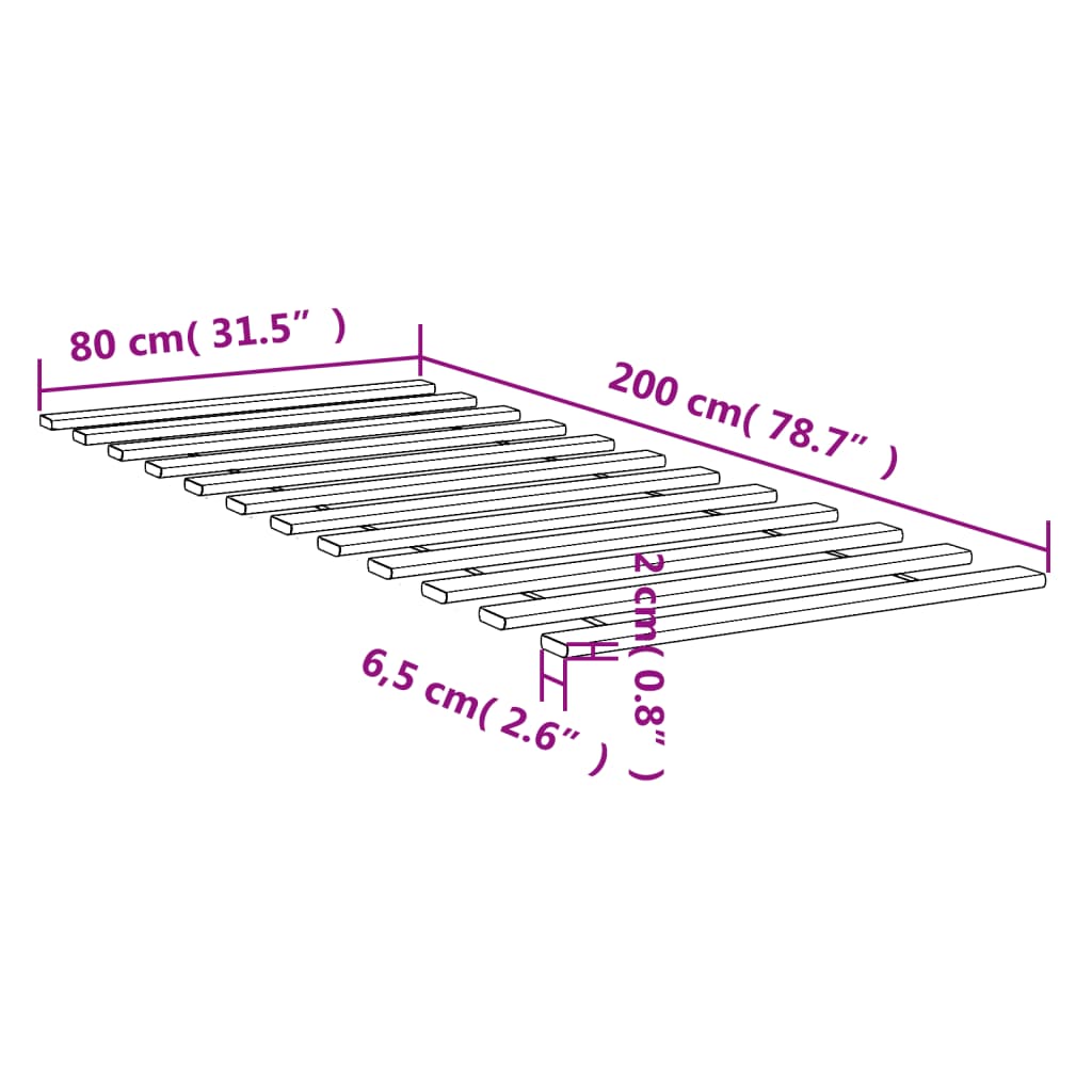 Lattenbodem 80x200 cm massief grenenhout is nu te koop bij PeponiXL, paradijselijk wonen!