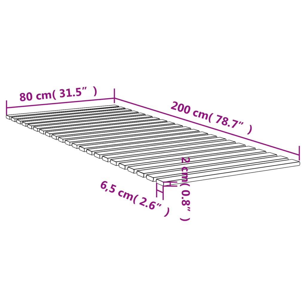 Lattenbodem 80x200 cm massief grenenhout is nu te koop bij PeponiXL, paradijselijk wonen!