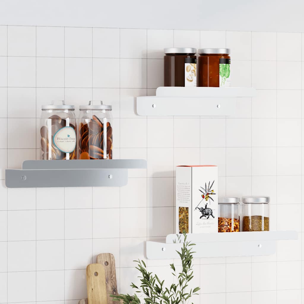 Wandschappen 3 st roestvrijstaal zilverkleurig is nu te koop bij PeponiXL, paradijselijk wonen!