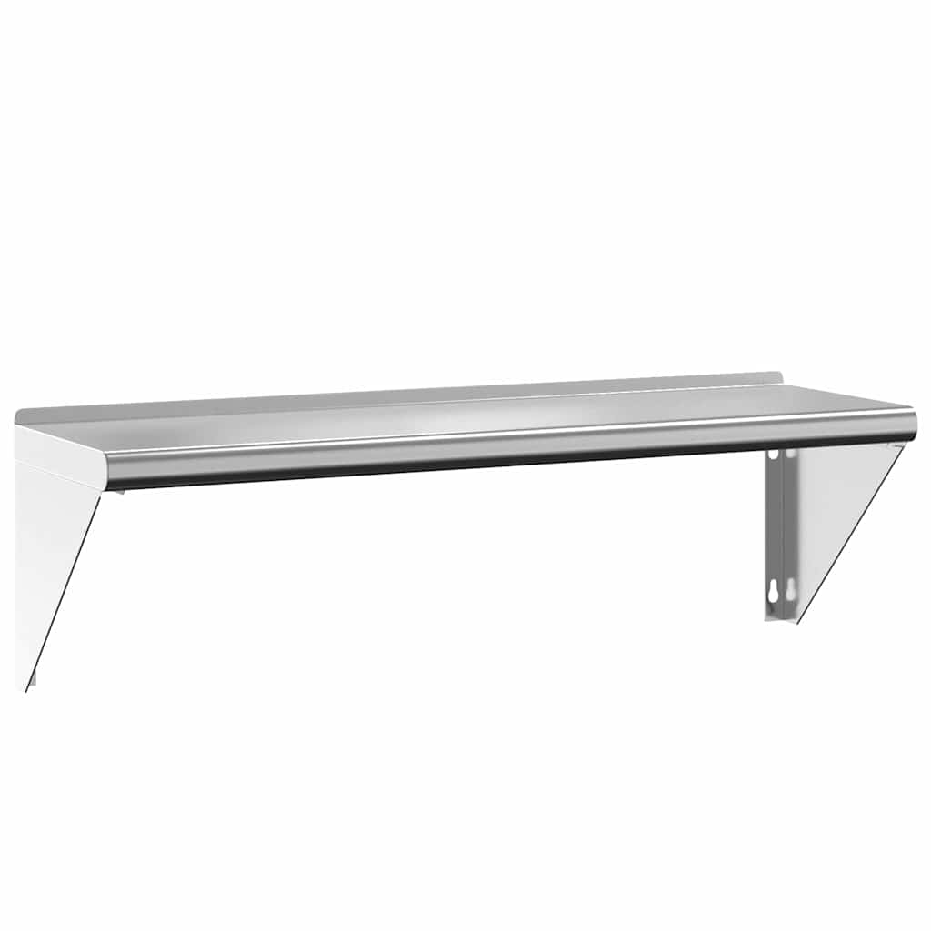 Wandschap 100x30x31 cm roestvrijstaal zilverkleurig is nu te koop bij PeponiXL, paradijselijk wonen!