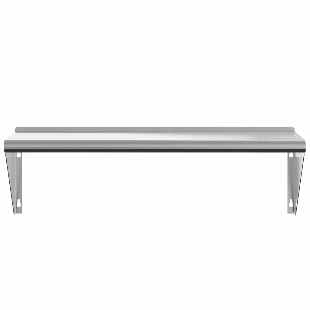 Wandschap 100x30x31 cm roestvrijstaal zilverkleurig is nu te koop bij PeponiXL, paradijselijk wonen!