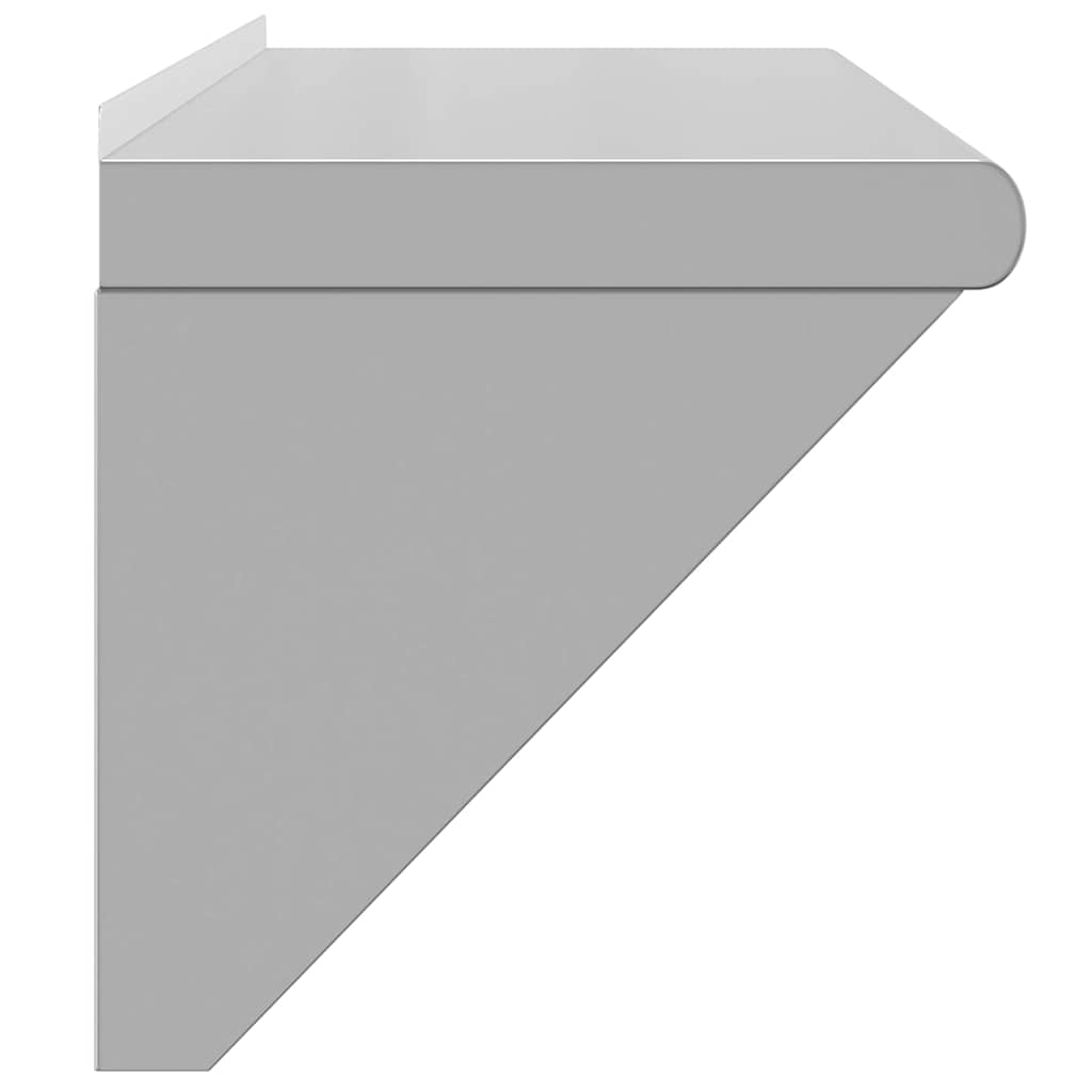 Wandschap 100x30x31 cm roestvrijstaal zilverkleurig is nu te koop bij PeponiXL, paradijselijk wonen!