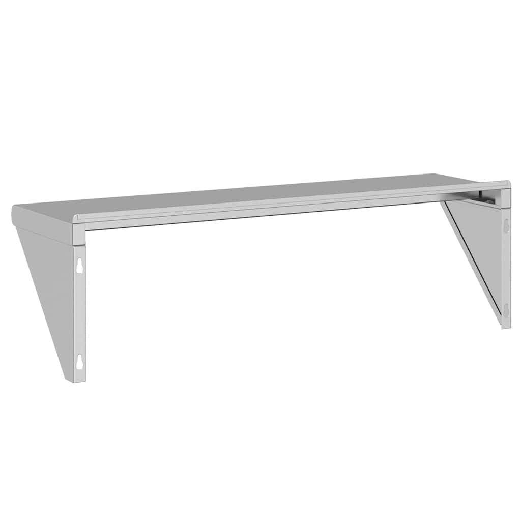 Wandschap 100x30x31 cm roestvrijstaal zilverkleurig is nu te koop bij PeponiXL, paradijselijk wonen!
