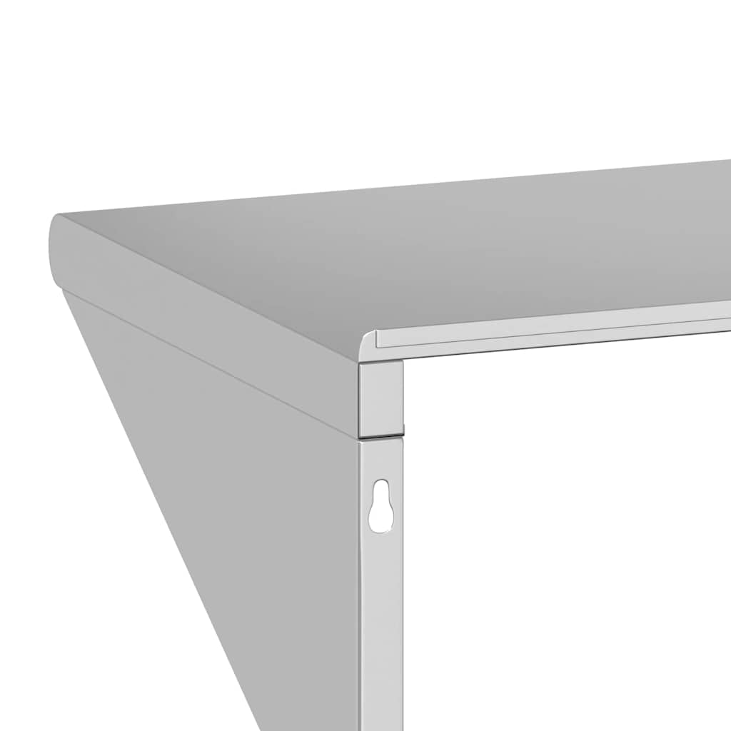 Wandschap 100x30x31 cm roestvrijstaal zilverkleurig is nu te koop bij PeponiXL, paradijselijk wonen!