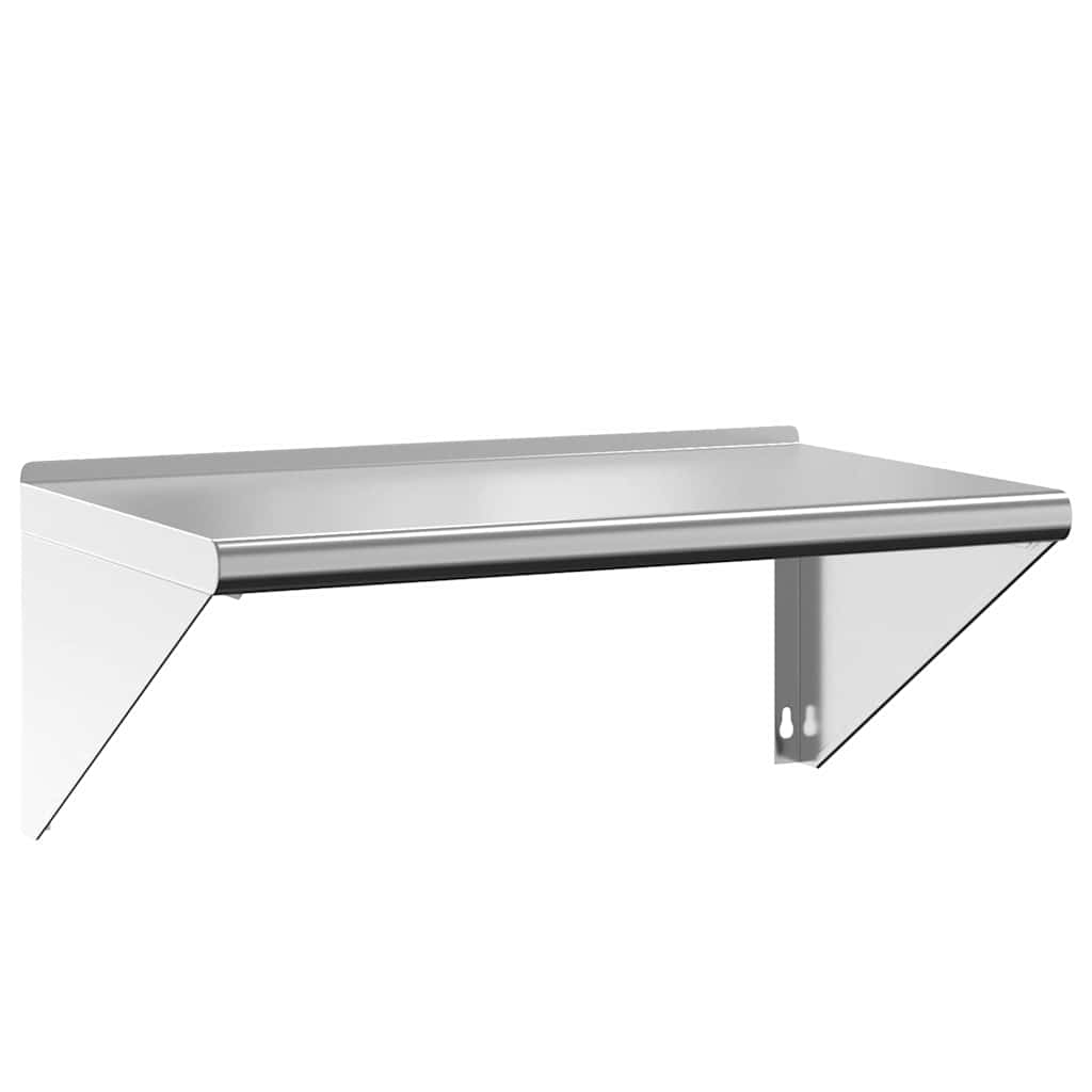 Wandschap 75x45x31 cm roestvrijstaal zilverkleurig is nu te koop bij PeponiXL, paradijselijk wonen!