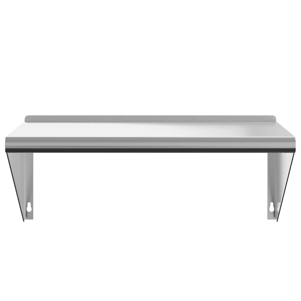 Wandschap 75x45x31 cm roestvrijstaal zilverkleurig is nu te koop bij PeponiXL, paradijselijk wonen!