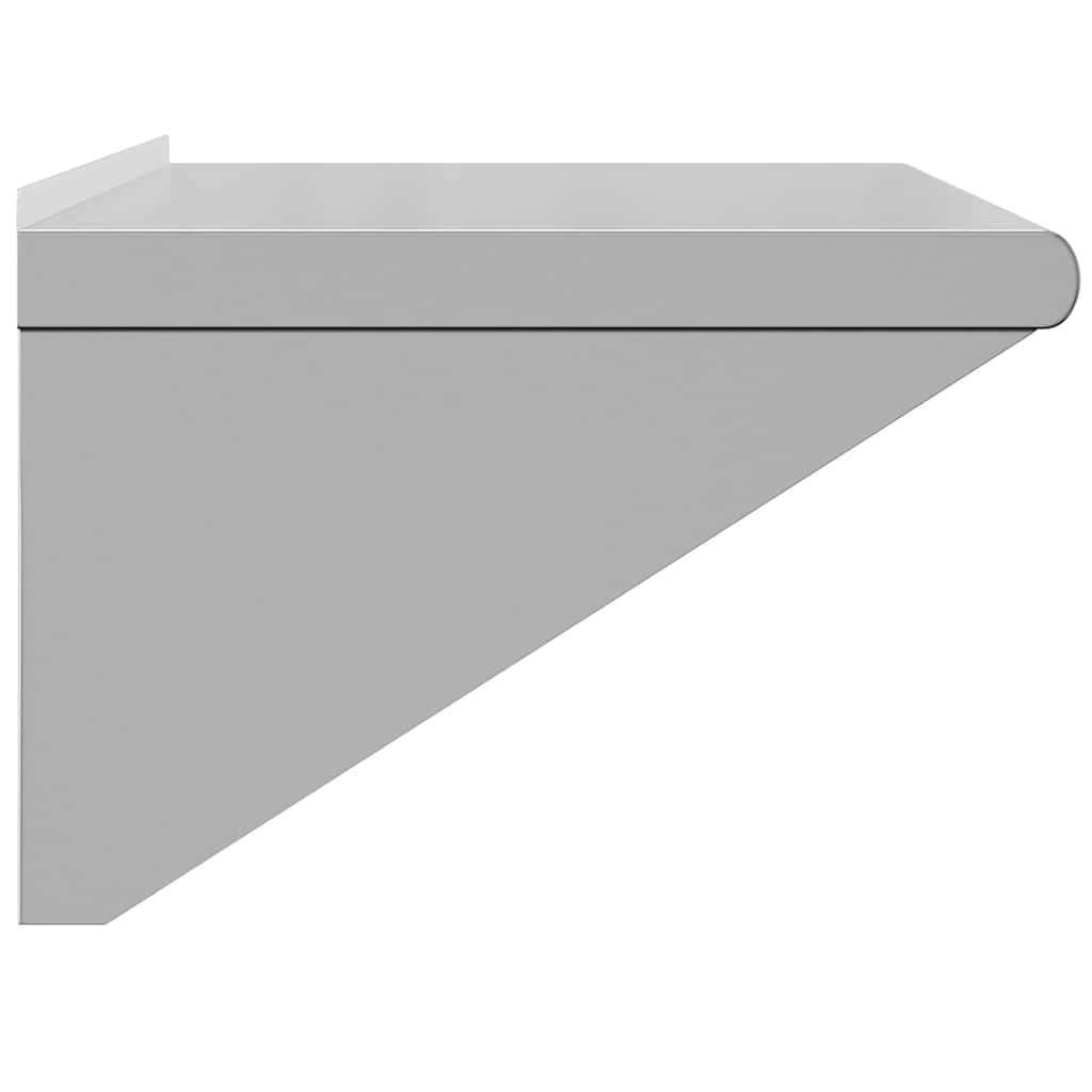 Wandschap 75x45x31 cm roestvrijstaal zilverkleurig is nu te koop bij PeponiXL, paradijselijk wonen!