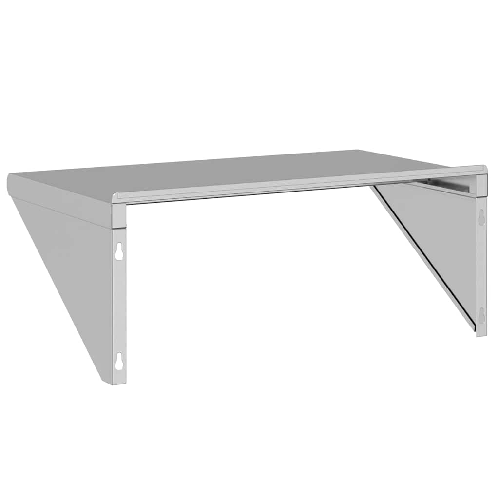 Wandschap 75x45x31 cm roestvrijstaal zilverkleurig is nu te koop bij PeponiXL, paradijselijk wonen!