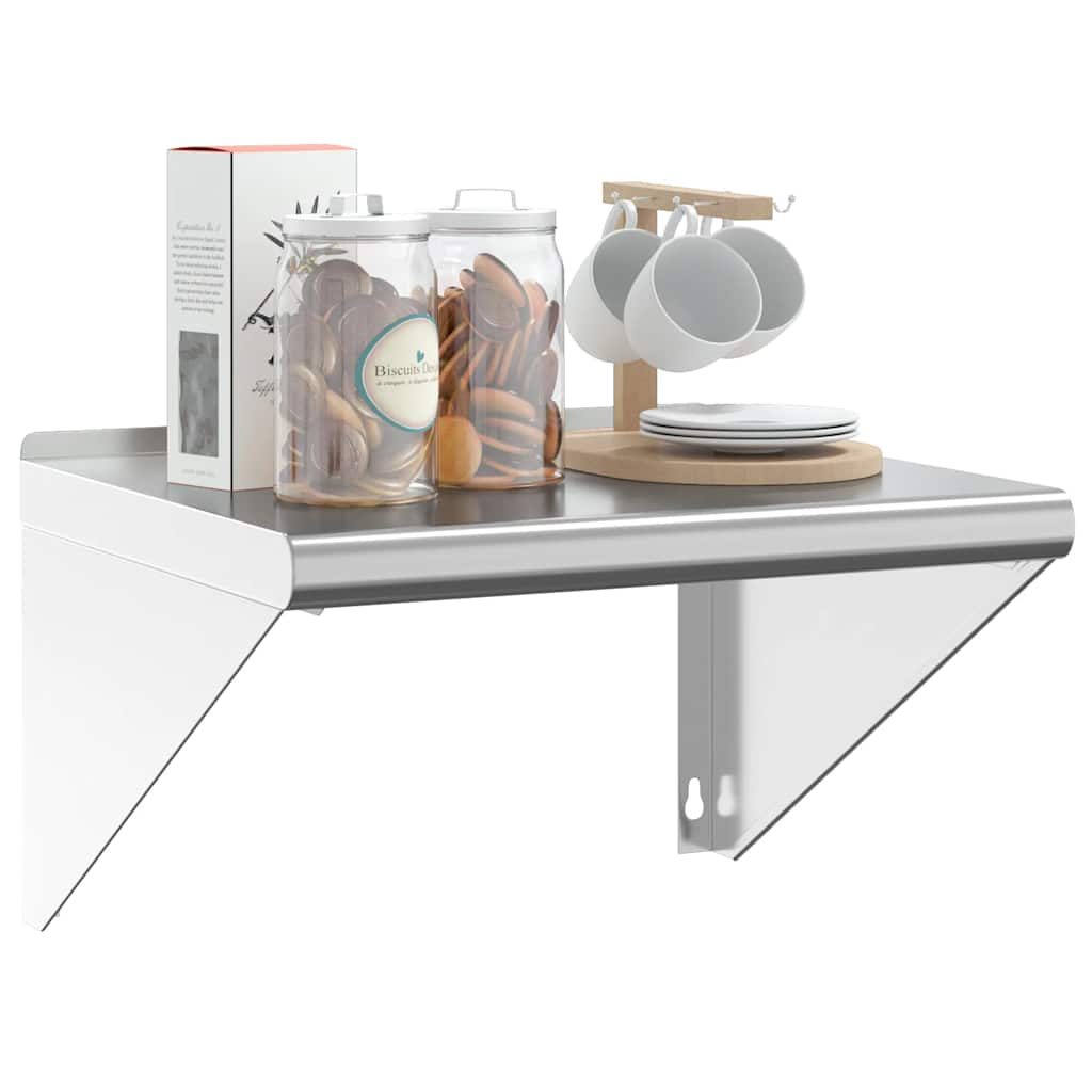 Wandschap 50x45x31 cm roestvrijstaal zilverkleurig is nu te koop bij PeponiXL, paradijselijk wonen!