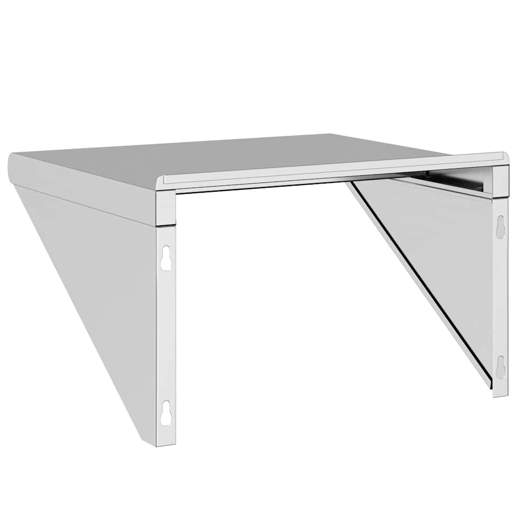 Wandschap 50x45x31 cm roestvrijstaal zilverkleurig is nu te koop bij PeponiXL, paradijselijk wonen!