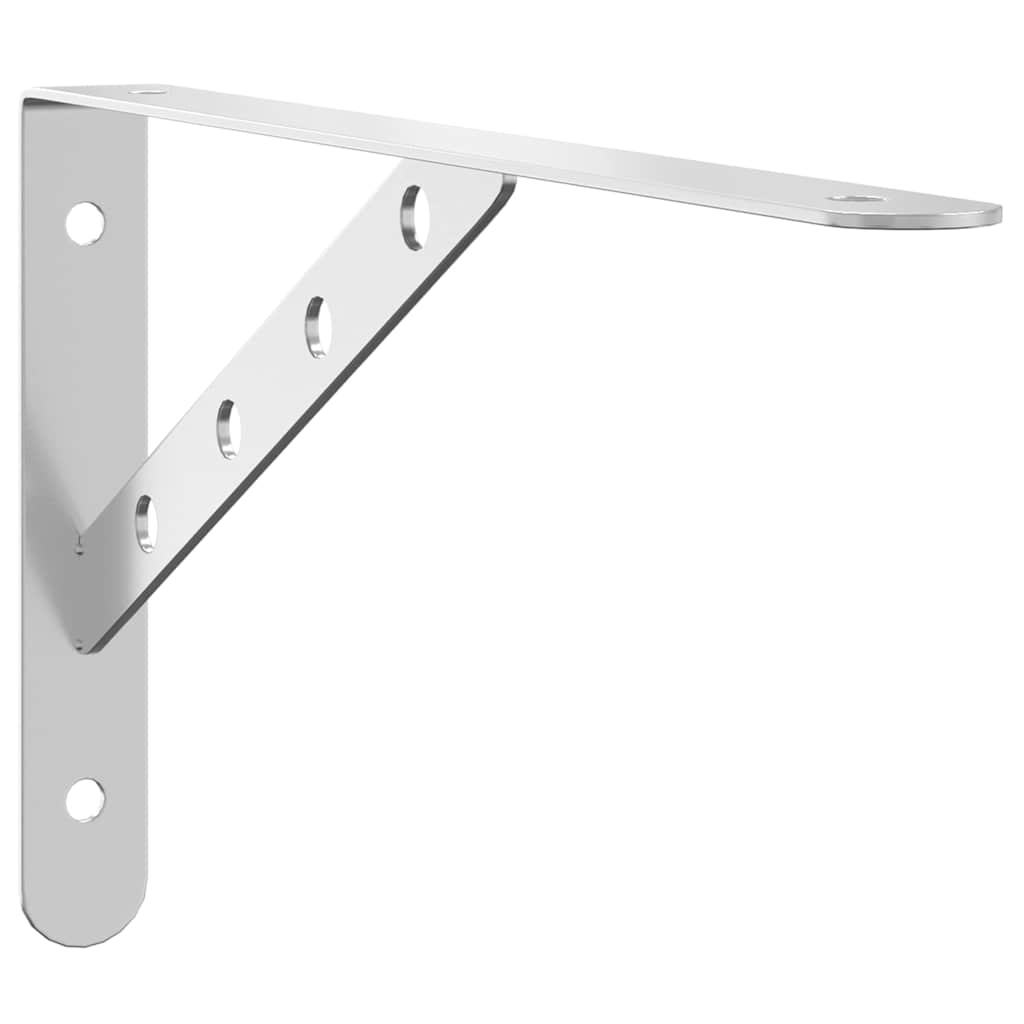 Plankdragers 4 st 30x2,5x15,5 cm roestvrijstaal zilverkleurig is nu te koop bij PeponiXL, paradijselijk wonen!
