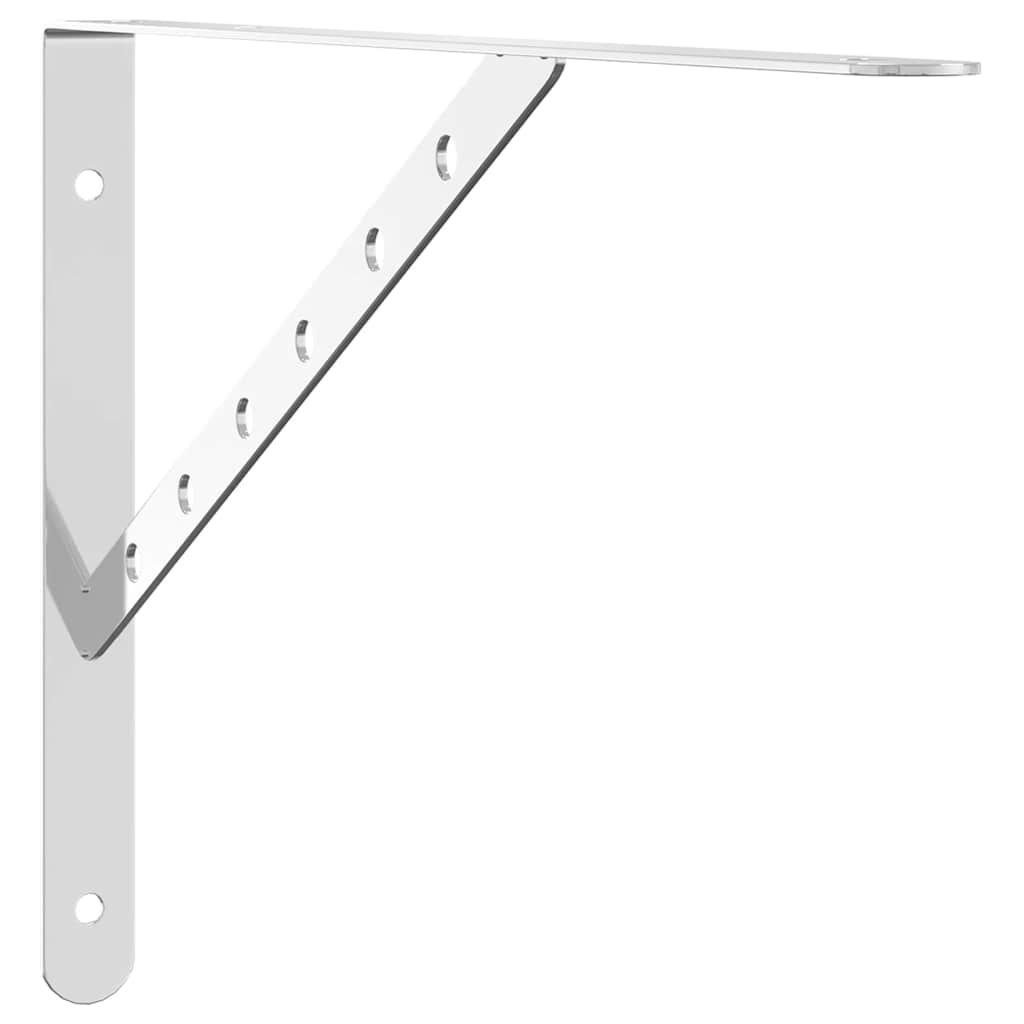 Plankdragers 4 st 40x2,5x25 cm roestvrijstaal zilverkleurig is nu te koop bij PeponiXL, paradijselijk wonen!