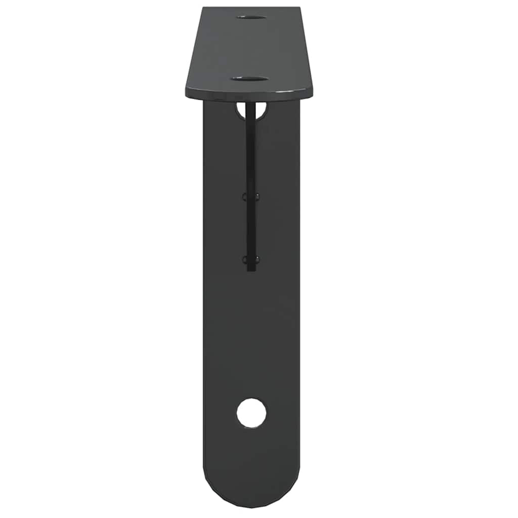 Plankdragers 4 st 20x2,5x14 cm roestvrijstaal zwart is nu te koop bij PeponiXL, paradijselijk wonen!