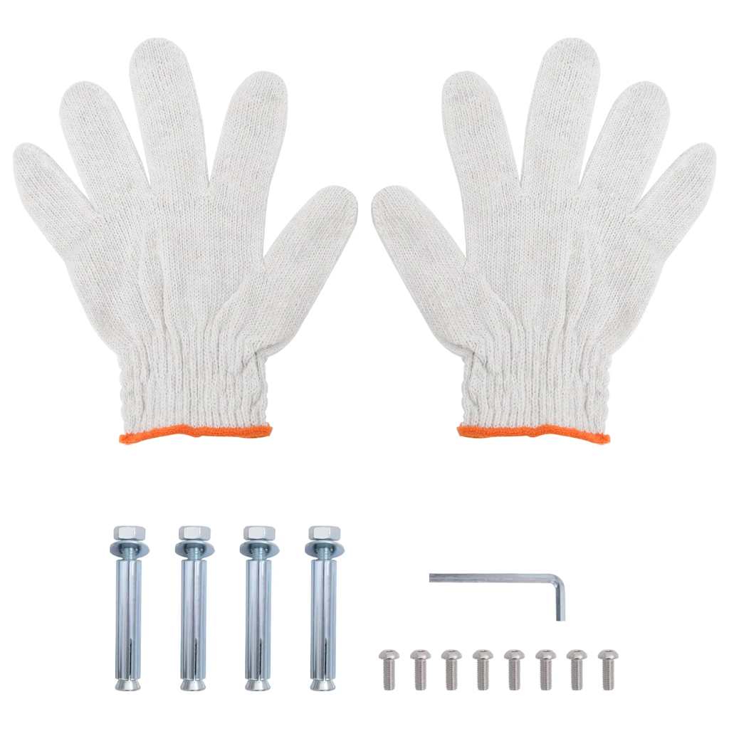 Wandschap 2-laags 50x40x48 cm roestvrijstaal zilverkleurig is nu te koop bij PeponiXL, paradijselijk wonen!